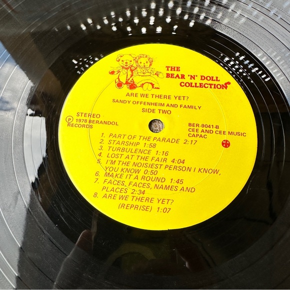 Are We There Yet Sandy Offenheim & Family 1978 LP Berandol Records -with lyrics - Picture 5 of 12